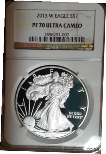 yɔi/iۏ؏tz AeB[NRC RC   [] 2013-W American Silver Eagle Proof - NGC PF70 ULTRA CAMEO W/Orig. Box/COA