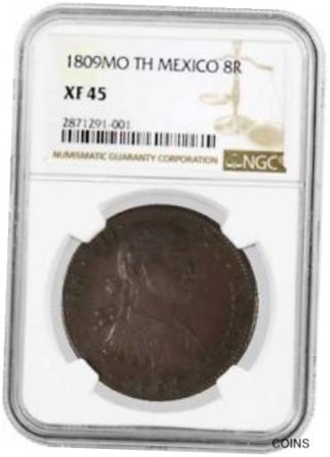 ڶ/ʼݾڽա ƥ    [̵] 1809 MO TH 8 Reales Silver Mexico City Mint NGC XF45 Circulated Coin