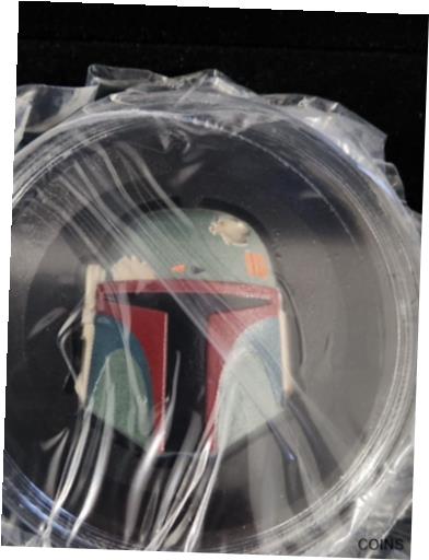 ڶ/ʼݾڽա ƥ    [̵] Star Wars Boba Fett Helmet 2oz Silver Proof Colorized 2020 Niue Coin #195/250