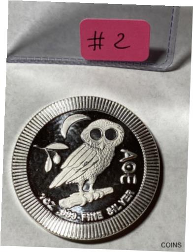  アンティークコイン コイン 金貨 銀貨  2020 $2 Niue Athenian OWL Ancient Greek Tetradrachm AOE 1oz 999 Fine Silver #2