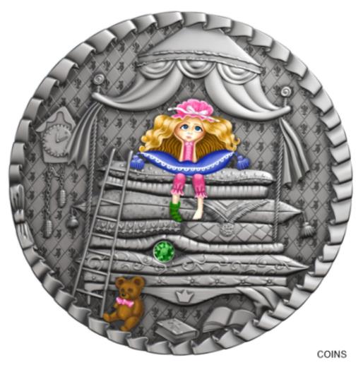 ڶ/ʼݾڽա ƥ    [̵] 2021 $1 Silver Antique Coin - Fairy Tales - The Princess and the Pea
