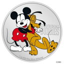 【極美品/品質保証書付】 アンティークコイン コイン 金貨 銀貨 [送料無料] 2020 Disney Pluto 90th Anniversary 1 Oz color Silver Proof Coin - Niue