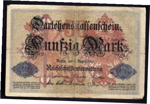  アンティークコイン 硬貨 Germany 1914 50 Mark Banknotes--------------------84  #oof-wr-013355-1951
