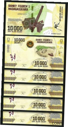 ڶ/ʼݾڽա ƥ    [̵] Madagascar 10000 Ariary 2017, UNC, 5 PCS LOT, P-103