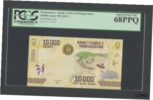 ڶ/ʼݾڽա ƥ    [̵] Madagascar 10000 Ariary ND(2017) P103 Uncirculated Grade 68