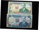 ケニア 10 秒 1993 & 20 シリング 1992 ペア ナイロビ バンキ クウ 3886# ワールド マネー バンク KENYA 10s 1993 & ...