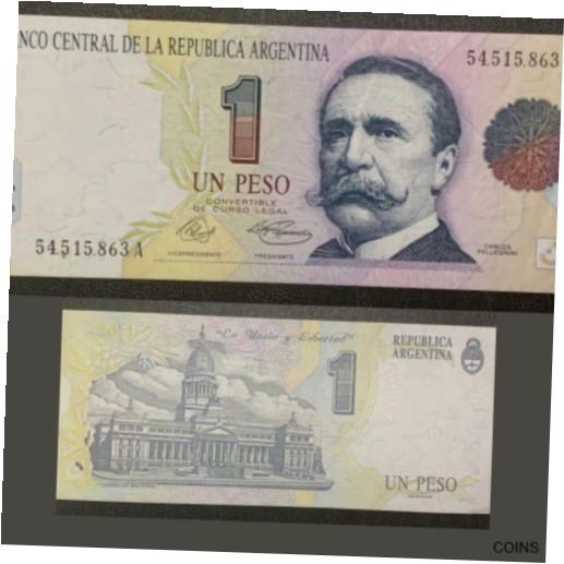 ڶ/ʼݾڽա ƥ    [̵] ARGENTINA BANKNOTE 1 Peso Convertible, P 339a, Bot 3001 EC 734a UNC, 1992