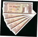 【極美品/品質保証書付】 アンティークコイン 硬貨 GUYANA - LOT SET of 5 Banknotes Notes - 10 Dollars 1992 - P-23f P23f (UNC) [送料無料] #oof-wr-013366-402