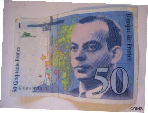 【極美品/品質保証書付】 アンティークコイン 硬貨 FRANCE 50 Francs 1992 G Series P # 157a Antoine de Saint-Exupery, Little Prince [送料無料] #oof-wr-013366-847 1