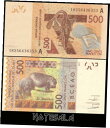 西アフリカ諸国 コートジボワール 500 フラン 2018 Pick-119Ag UNC WEST AFRICAN STATES Ivory Coast 500...