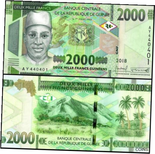 ڶ/ʼݾڽա ƥ Ų Guinea 2000 Francs, 2018, P-48Aa, UNC [̵] #oof-wr-013367-2186