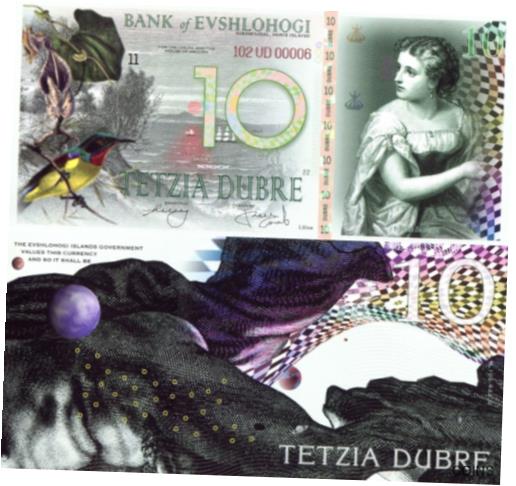 【極美品/品質保証書付】 アンティークコイン 硬貨 EVSHLOHOGI ISLAND 10 Dubre Banknote World Money Currency FUN/ART Note Princess [送料無料] #oof-wr-013367-2195
