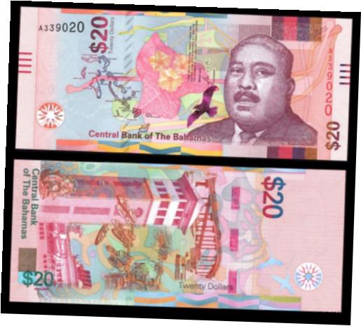  アンティークコイン コイン 金貨 銀貨  Bahamas, 20 dollars 2018, P-NEW, Redesigned. Crisp Uncirculated