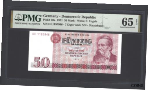 ڶ/ʼݾڽա ƥ    [̵] Germany- Democratic Republic 50 Mark 1971 P30a Uncirculated Grade 65