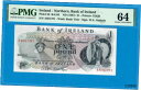 【極美品/品質保証書付】 アンティークコイン コイン 金貨 銀貨 [送料無料] IRELAND - NORTHERN-1 POUND-SCARCE 1st ISSUE 1967-SIGN. GUTHRIE-P.56 *UNC PMG 64*