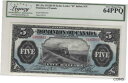 【極美品/品質保証書付】 アンティークコイン 硬貨 Dominion of CANADA $5 Legacy UNC-64 PPQ 1912 DC-21c Prefix B pp C TRAIN Banknote [送料無料] #oof-wr-013372-1843