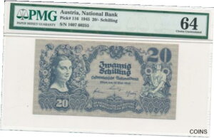 オーストリア国立銀行 20 シリング 1945 PMG 64 National Bank Austria 20 Schilling 1945 PMG 64