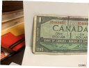 【極美品/品質保証書付】 アンティークコイン コイン 金貨 銀貨 送料無料 1954 - One Dollar Canadian Banknote - 1 , Bank Of Canada