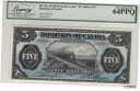 【極美品/品質保証書付】 アンティークコイン 硬貨 Dominion of CANADA $5 Legacy UNC-64 PPQ 1912 DC-21c Prefix B pp C TRAIN Banknote [送料無料] #oof-wr-013384-506