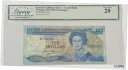 【極美品/品質保証書付】 アンティークコイン コイン 金貨 銀貨 送料無料 Eastern Caribbean States Central Bank 10 Dollars 1985-93 Antigua Very Fine 20