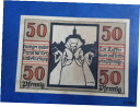 【極美品/品質保証書付】 アンティークコイン 硬貨 NAUMBURG NOTGELD 50 PFENNIG 1920 EMERGENCY MONEY GERMA...