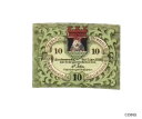 【極美品/品質保証書付】 アンティークコイン 硬貨 1920 Germany ZEULENRODA 10 Phennig Notgeld / Banknote ...
