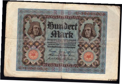  アンティークコイン 硬貨 Germany 1920 100 Mark Banknotes--------------------92  #oof-wr-013394-2325