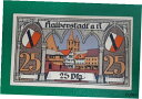【極美品/品質保証書付】 アンティークコイン 硬貨 HALBERSTADT NOTGELD 25 PFENNIG 1920 EMERGENCY MONEY GE...