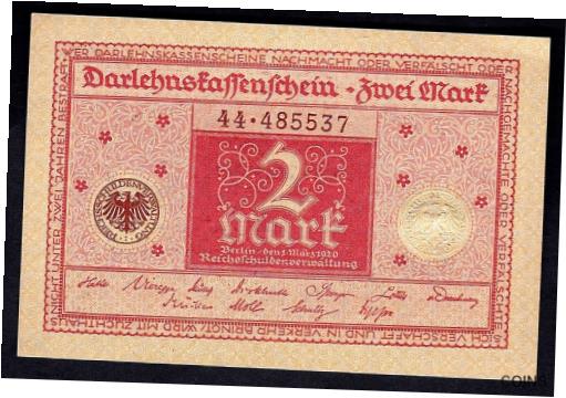  アンティークコイン 硬貨 Germany 1920 2 Mark Banknotes--------------------94  #oof-wr-013394-2766