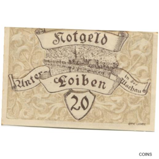  アンティークコイン コイン 金貨 銀貨   Banknote, Austria, Loiben, 20 Heller, Eglise, 1920, AU Mehl:FS 1096a