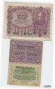 【極美品/品質保証書付】 アンティークコイン 硬貨 Austria banknotes - 20 Kronen 1922 + 20 Heller 1920 + ...