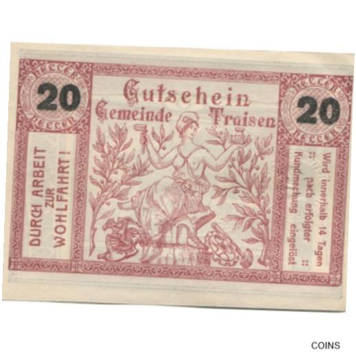 ڶ/ʼݾڽա ƥ    [̵] [#284783] Banknote, Austria, Traisen, 20 Heller, rue, 1920, UNC, Mehl:FS 107