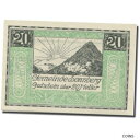 【極美品/品質保証書付】 アンティークコイン コイン 金貨 銀貨 送料無料 281410 Banknote, Austria, Sonnberg, 20 Heller, paysage, 1920, UNC Mehl: