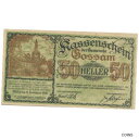 yɔi/iۏ؏tz AeB[NRC RC   [] [#284315] Banknote, Austria, Gossam, 50 Heller, Eglise 1920-12-31, UNC, Mehl