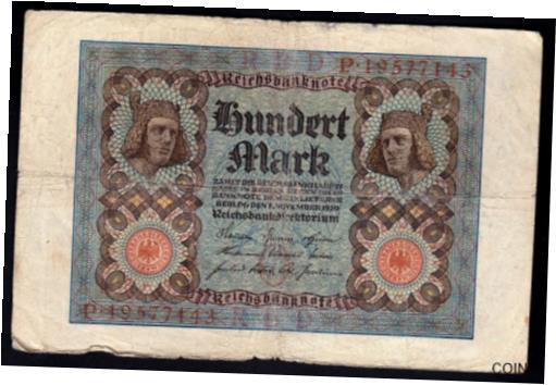  アンティークコイン 硬貨 Germany 1920 100 Mark Banknotes--------------------89  #oof-wr-013394-5048