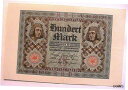【極美品/品質保証書付】 アンティークコイン 硬貨 1920 Germany 100 Mark Note XF+/AU Original Currency Pa...