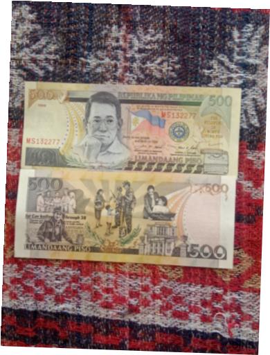 ڶ/ʼݾڽա ƥ    [̵] Philippines 500 Pisos NDS 1999 Banknote Seal Type 5 Pick #185 UNC MS132277