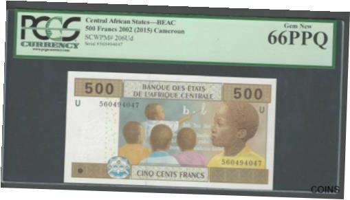 ڶ/ʼݾڽա ƥ    [̵] @@@@@ Central African States 500 francs 2002 P206U PCGS 66 PPQ UNC not PMG @@@@@