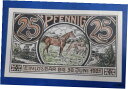 【極美品/品質保証書付】 アンティークコイン 硬貨 WINSEN NOTGELD 25 PFENNIG 1921 EMERGENCY MONEY GERMANY...