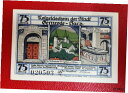 【極美品/品質保証書付】 アンティークコイン 硬貨 GERNRODE HARZ NOTGELD 75 PFENNIG 1921 EMERGENCY MONEY ...