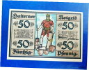 【極美品/品質保証書付】 アンティークコイン 硬貨 HALTERN NOTGELD 50 PFENNIG 1921 EMERGENCY MONEY GERMAN...