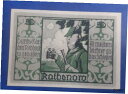 【極美品/品質保証書付】 アンティークコイン 硬貨 RATHENOW NOTGELD 50 PFENNIG 1921 EMERGENCY MONEY GERMA...