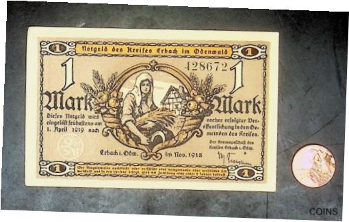  アンティークコイン 硬貨 1921 Germany ODENWALD 1 MARK Banknote / Notgeld  #oof-wr-013400-1345