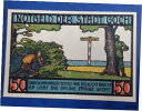 【極美品/品質保証書付】 アンティークコイン 硬貨 GOCH NOTGELD 50 PFENNIG 1921 EMERGENCY MONEY GERMANY B...
