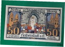 【極美品/品質保証書付】 アンティークコイン 硬貨 HALBERSTADT NOTGELD 50 PFENNIG 1921 EMERGENCY MONEY GE...