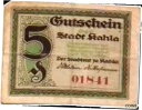 【極美品/品質保証書付】 アンティークコイン 硬貨 1921 Germany KAHLA BANK 5 Phennig Notgeld / Banknote [...