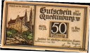 【極美品/品質保証書付】 アンティークコイン 硬貨 1921 Germany QUEDLINBURG 50 Pnennig Notgeld / Banknote...