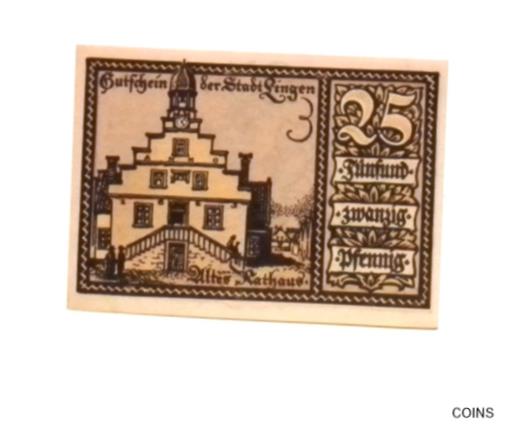  アンティークコイン 硬貨 1921 Germany LINGEN 25 Phennig Notgeld / Banknote  #oof-wr-013400-2417