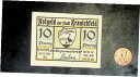 【極美品/品質保証書付】 アンティークコイン 硬貨 1921 Germany KRANICHFELD 10 Phennig Banknote / Notgeld...