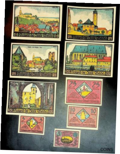 ڶ/ʼݾڽա ƥ    [̵] 1921 Germany WEIDA 5 10 25 50 75 100 Phennig Banknote / Notgeld